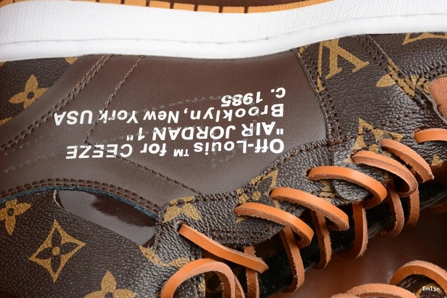 Bmlin shoes Off-Louis OW Air AJ1 x AQ0818-158 1 Jordan 0818
